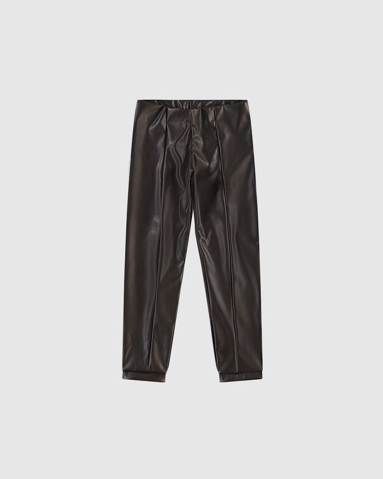 Calça Menina Legging Em Corino - Carinhoso