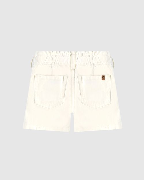 Shorts Menina Clochard Em Sarja Com Elastano - Carinhoso