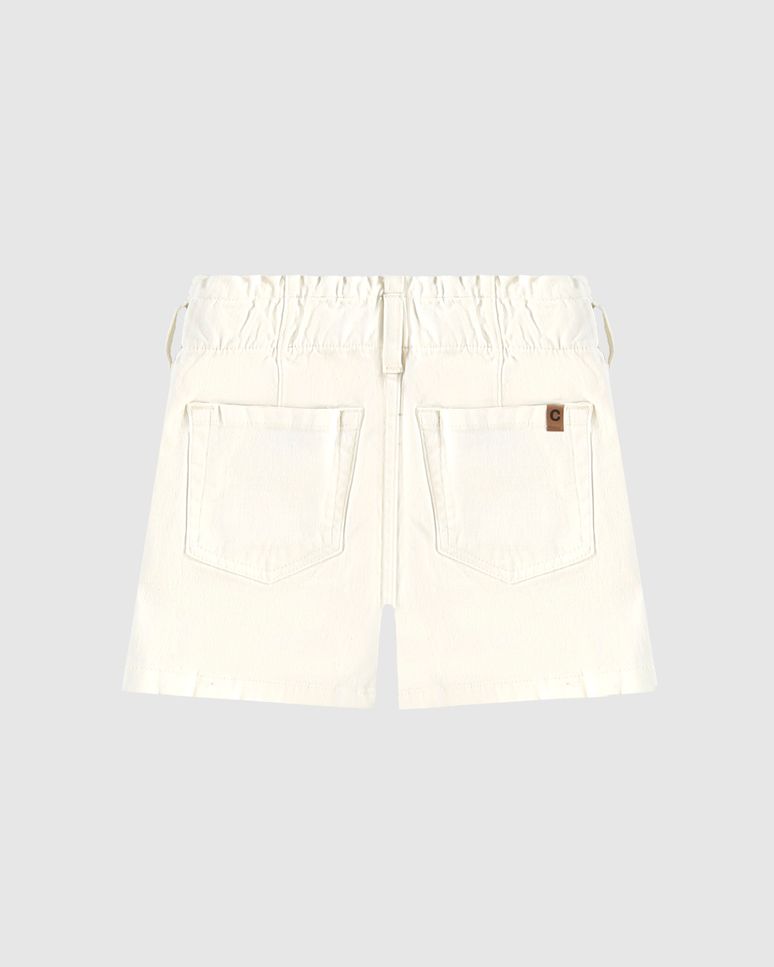 Shorts Menina Clochard Em Sarja Com Elastano - Carinhoso