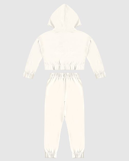 Conjunto Menina Jaqueta E Calça Jogger Em Moletinho Lurex - Carinhoso