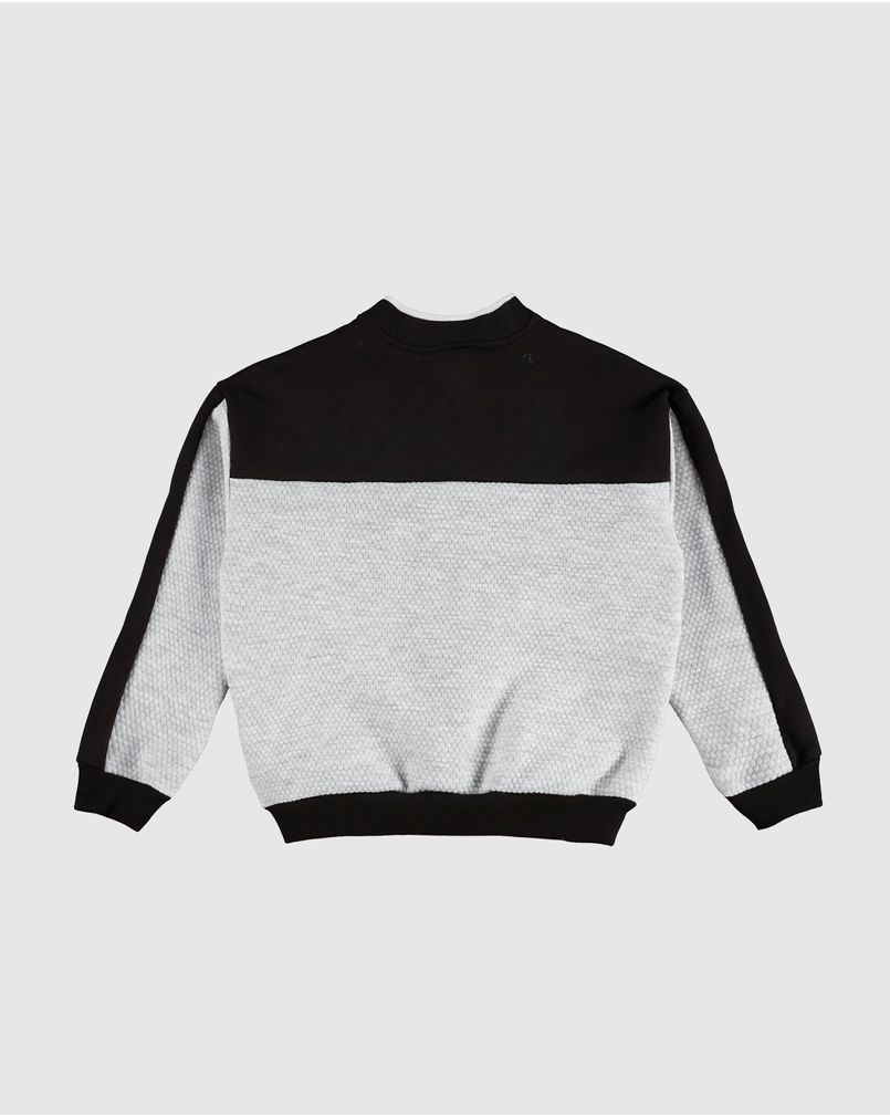 Jaqueta Bomber Menino Bicolor Em Jacquard Texturizado - Carinhoso