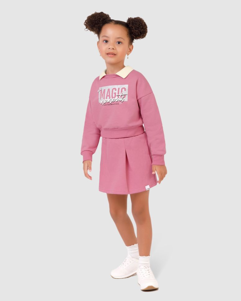 Conjunto Infantil Menina Magic Moments Em Moletinho Malwee Kids