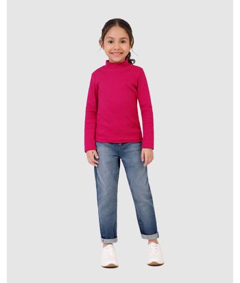 Calça Infantil Menina Mom Cós Ajustável Em Jeans Moletom Malwee Kids