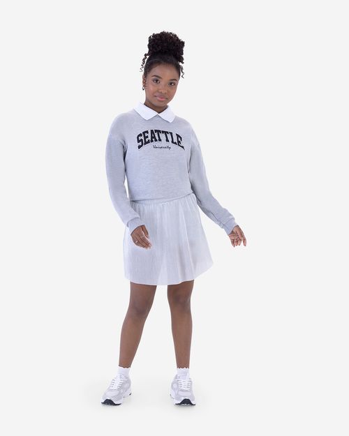 Saia Menina Rodada Em Tecido Plissado Malwee Kids