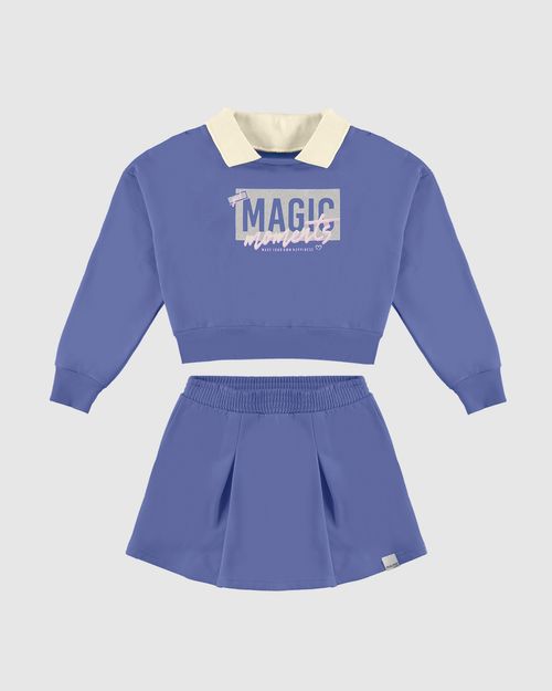 Conjunto Infantil Menina Magic Moments Em Moletinho Malwee Kids