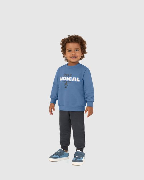 Conjunto Infantil Menino Super Radical Em Moletom Flanelado Malwee Kids