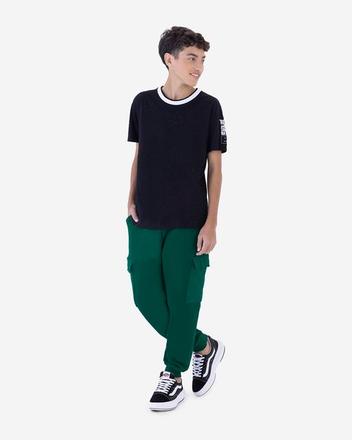 Calça Menino Jogger Cargo Em Malha Texturizada Malwee Kids