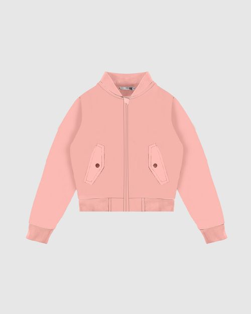 Jaqueta Infantil Menina Bomber Bolso Lateral Em Nylon Malwee Kids