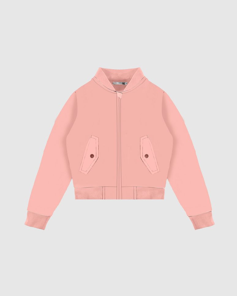 Jaqueta Infantil Menina Bomber Bolso Lateral Em Nylon Malwee Kids