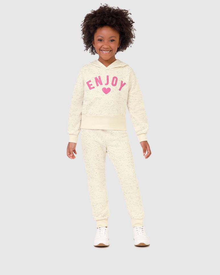 Conjunto Longo Infantil Menina Enjoy Em Moletom Botonê Malwee Kids