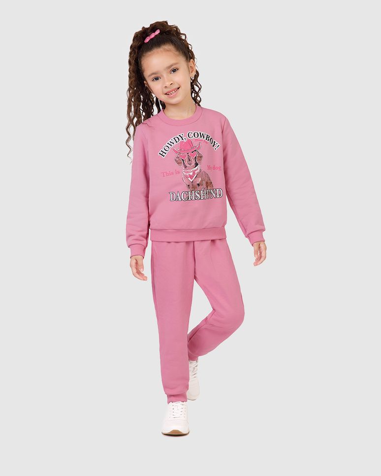 Conjunto Infantil Menina Howdy Cowboy Em Moletom Flanelado Malwee Kids