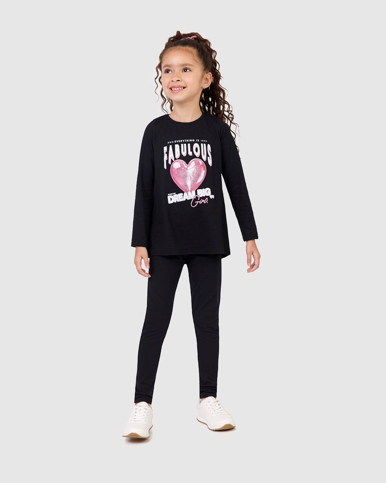Conjunto Longo Infantil Menina Everything Is Fabulous Em Algodão Malwee Kids