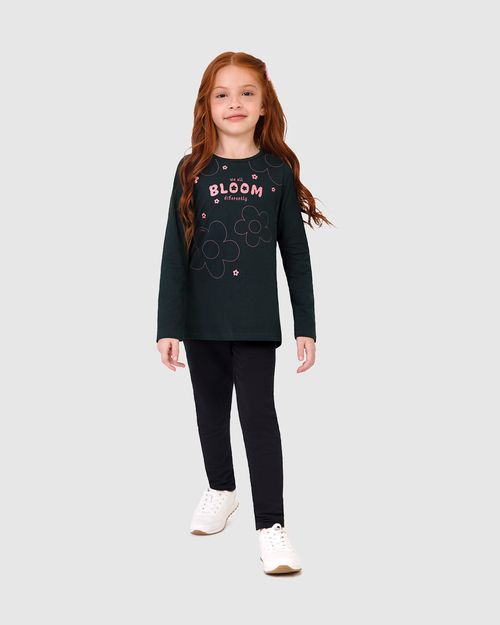 Blusa Infantil Menina Mullet We All Bloom Differently Em Algodão Malwee Kids