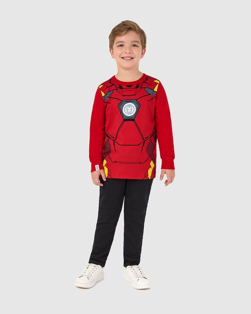Camiseta Infantil Menino Manga Longa Avengers Em Algodão Malwee Kids