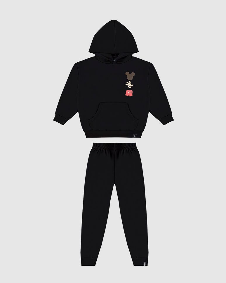 Conjunto Infantil Menino Blusão Mickey Disney Em Moletom Malwee Kids