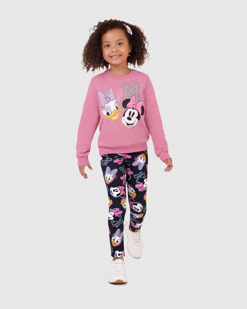 Blusão Infantil Menina Minnie E Margarida Disney Em Moletom Malwee Kids