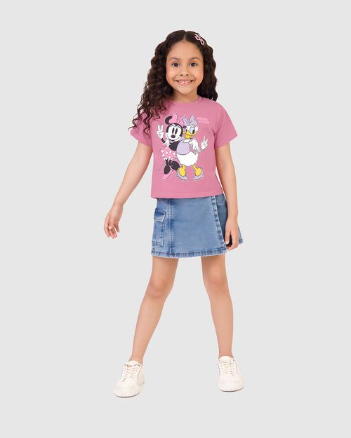 Blusa Infantil Menina Minnie E Margarida Disney Em Algodão Malwee Kids