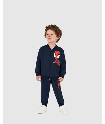 Conjunto Infantil Unissex Homem-Aranha Em Moletom Flanelado Malwee Kids
