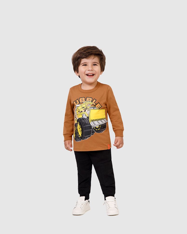 Camiseta Infantil Menino Manga Longa Patrulha Canina Em Algodão Malwee Kids