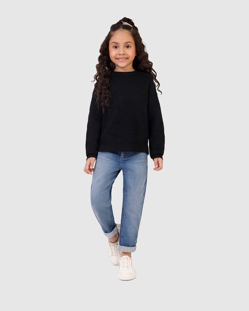 Blusão Infantil Menina Amplo Em Tricô Malwee Kids