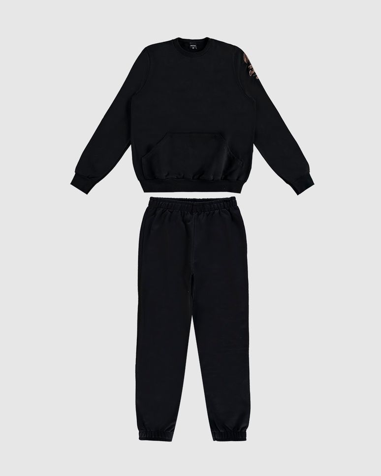 Conjunto Menino Blusão Bolso Canguru Em Moletom Flanelado Malwee Kids