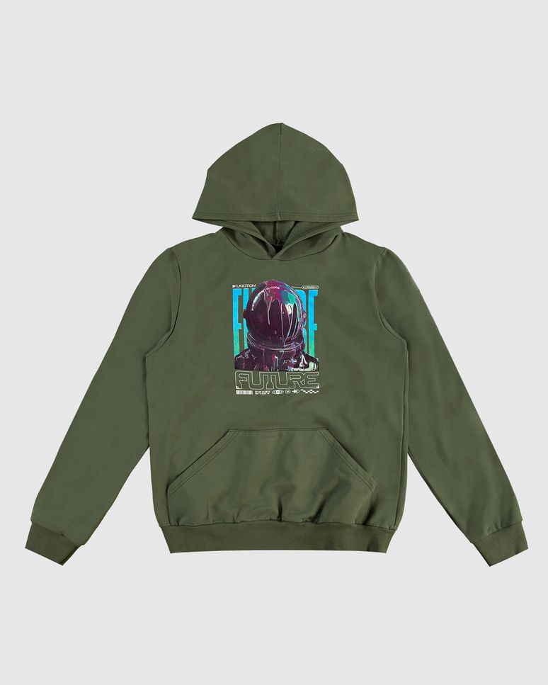 Blusão Oversized Menino Com Capuz Em Moletom Flanelado Malwee Kids