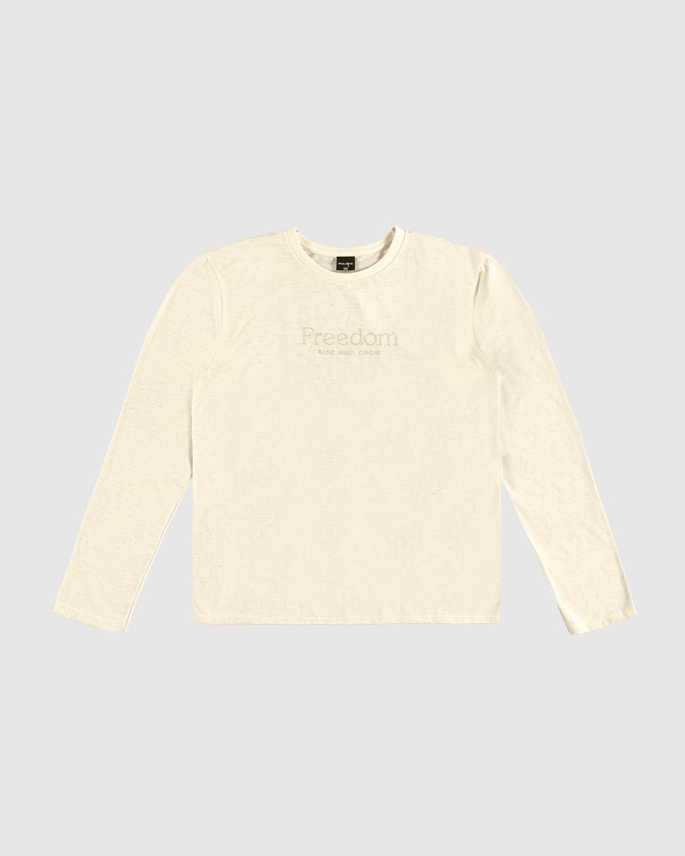 Camiseta Menino Manga Longa Freedom Em Malha Rajada Linho Malwee Kids
