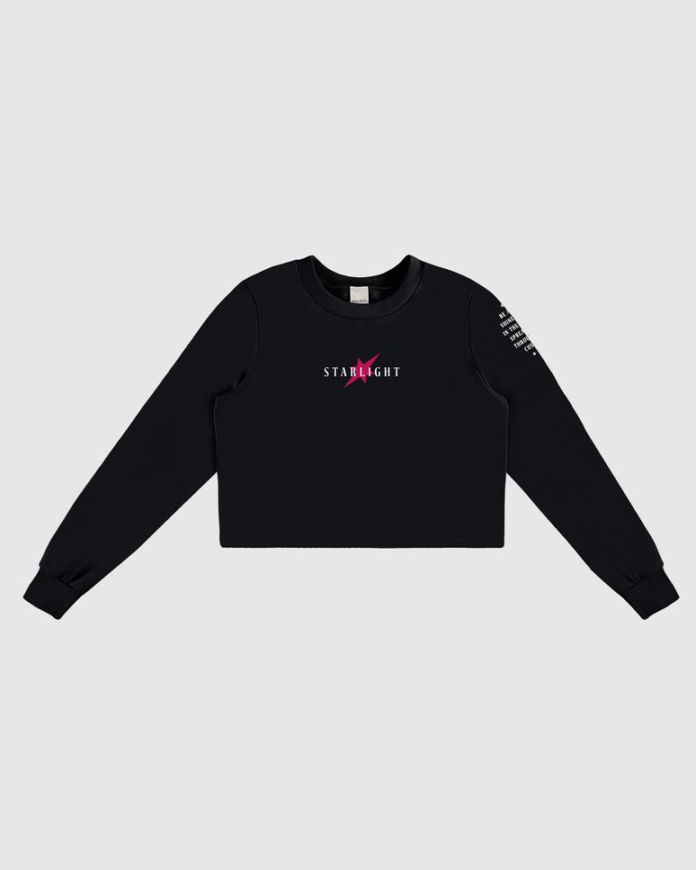 Blusão Cropped Menina Starlight Em Moletom Flanelado Malwee Kids
