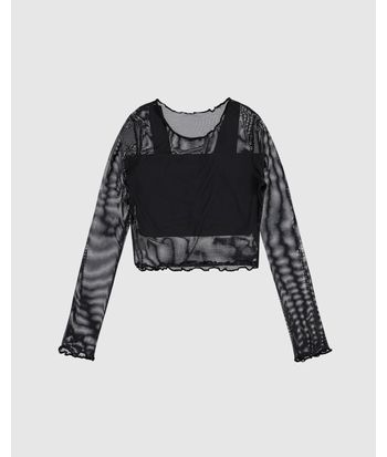 Conjunto Menina Blusa Manga Longa E Top Em Tule E Algodão Malwee Kids