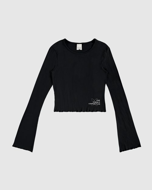 Blusa Menina Manga Longa Sino Em Malha Viscose Canelada Malwee Kids