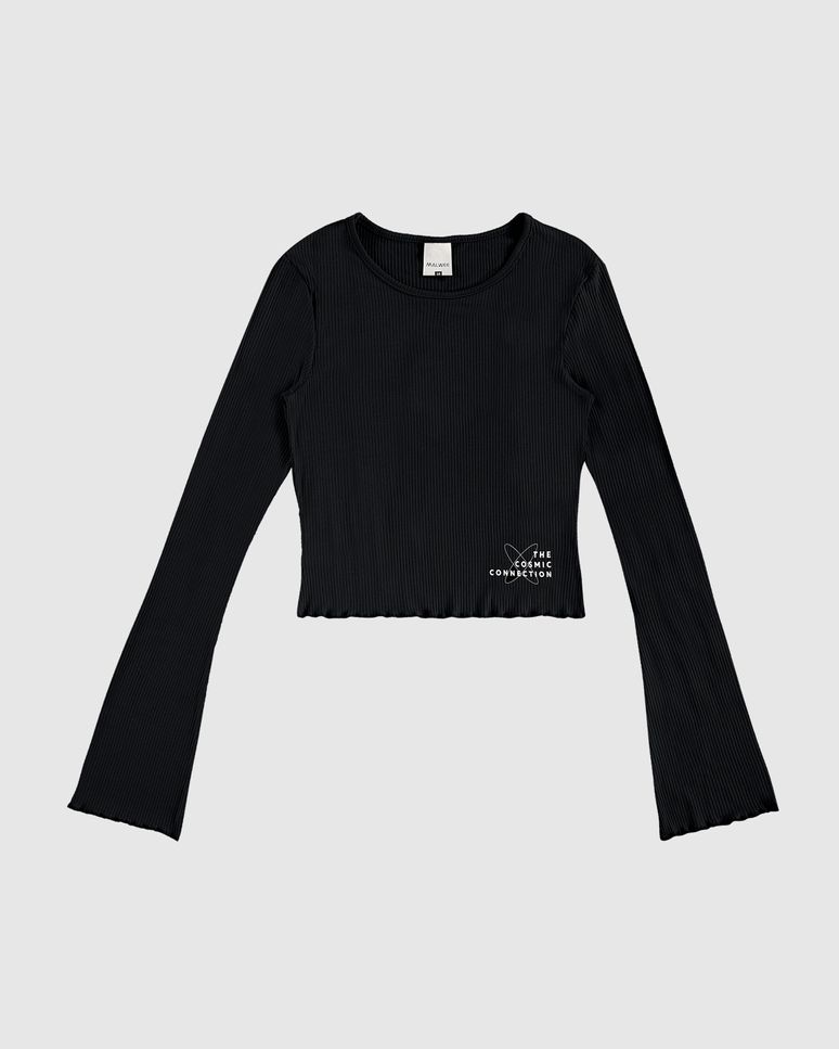 Blusa Menina Manga Longa Sino Em Malha Viscose Canelada Malwee Kids
