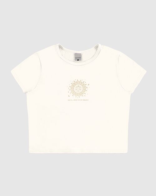 Blusa Menina Justa Seja Sol Em Algodão Malwee Kids