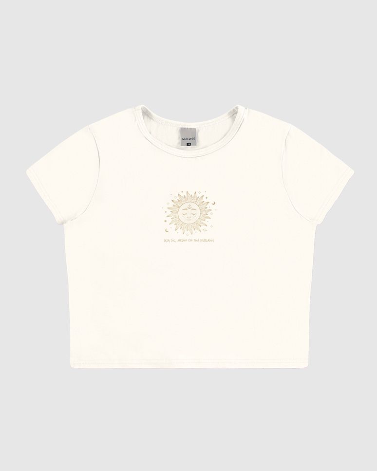 Blusa Menina Justa Seja Sol Em Algodão Malwee Kids