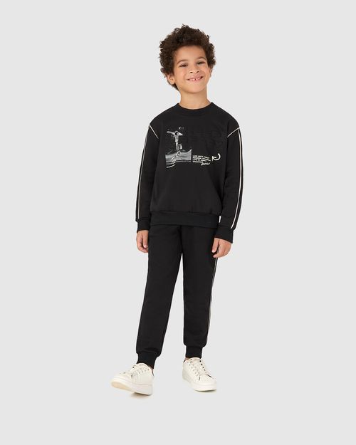 Conjunto Infantil Menino Keep Ready Em Moletom Flanelado Malwee Kids