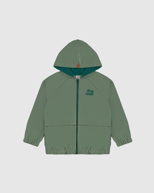 Jaqueta Infantil Menino Parka Com Capuz Em Moletom Flanelado Malwee Kids