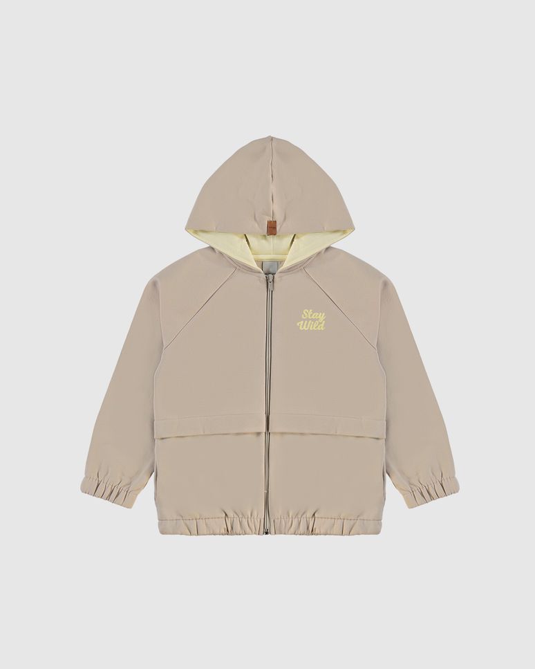 Jaqueta Infantil Menino Parka Com Capuz Em Moletom Flanelado Malwee Kids