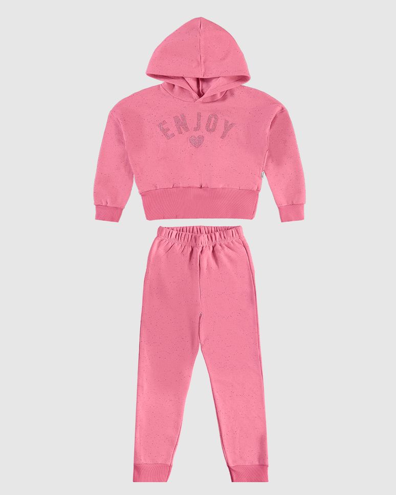 Conjunto Longo Infantil Menina Enjoy Em Moletom Botonê Malwee Kids