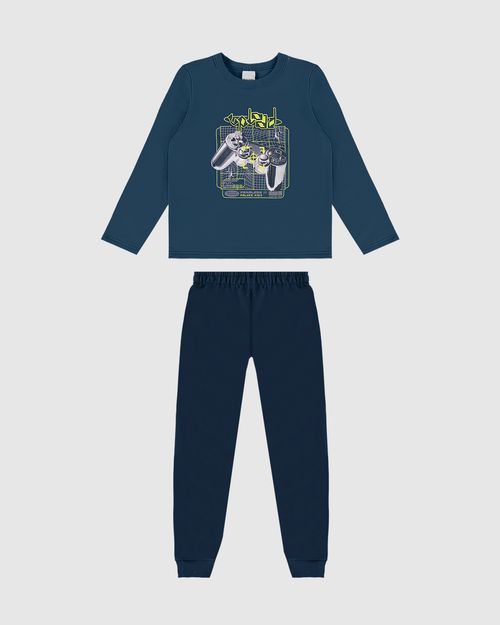 Conjunto Infantil Menino Blusão Com Estampa Moletom Flanelado Malwee Kids