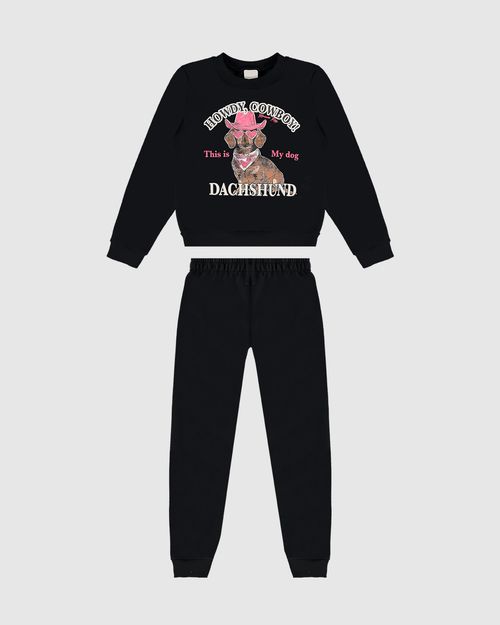 Conjunto Infantil Menina Howdy Cowboy Em Moletom Flanelado Malwee Kids