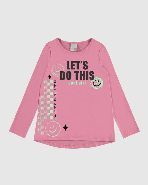 Blusa Infantil Menina Mullet Let’s Do This Em Algodão Malwee Kids
