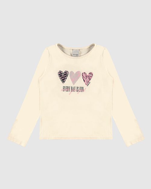 Blusa Infantil Menina Manga Longa Every Day Is Fun Em Algodão Malwee Kids