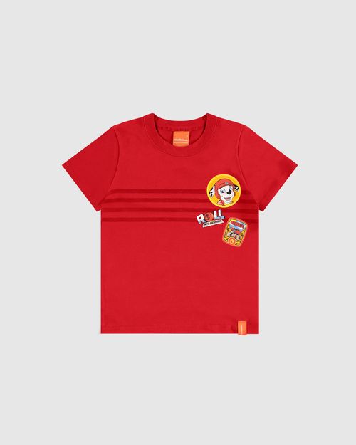 Camiseta Infantil Menino Listras Frontais Patrulha Canina Malwee Kids