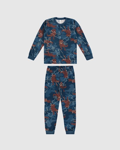 Pijama Longo Infantil Menino Em Malha Algodão Malwee Kids