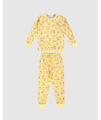 Pijama Longo Infantil Menina Estampado Malwee Kids