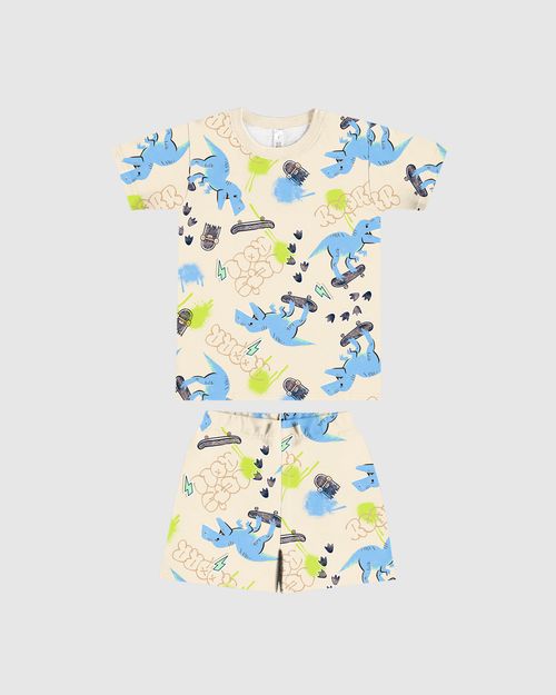 Pijama Infantil Menino Estampa Brilha No Escuro Em Algodão Malwee Kids