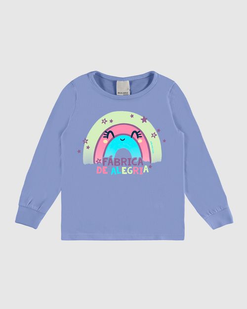 Blusa Infantil Menina Manga Longa Fábrica De Alegria Em Algodão Malwee Kids