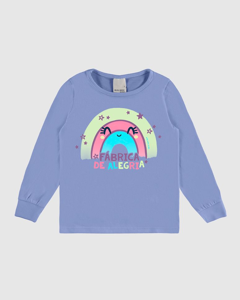 Blusa Infantil Menina Manga Longa Fábrica De Alegria Em Algodão Malwee Kids