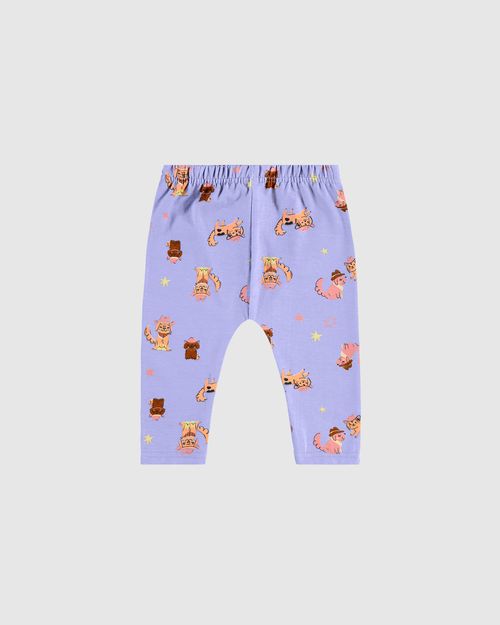 Calça Infantil Menina Saruel Estampada Em Algodão Malwee Kids