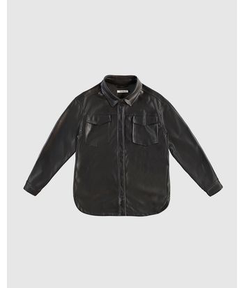 Camisa Menina Oversized Manga Longa Em P.U Leve Malwee Kids