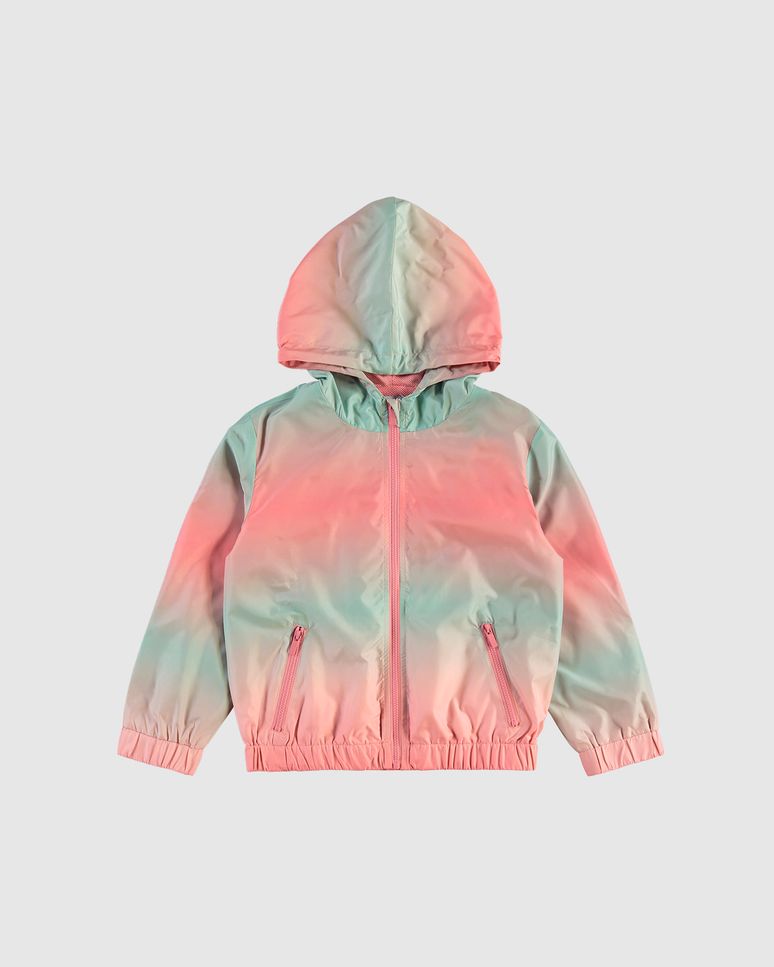 Jaqueta Infantil Menina Corta Vento Com Capuz Em Tafetá Malwee Kids